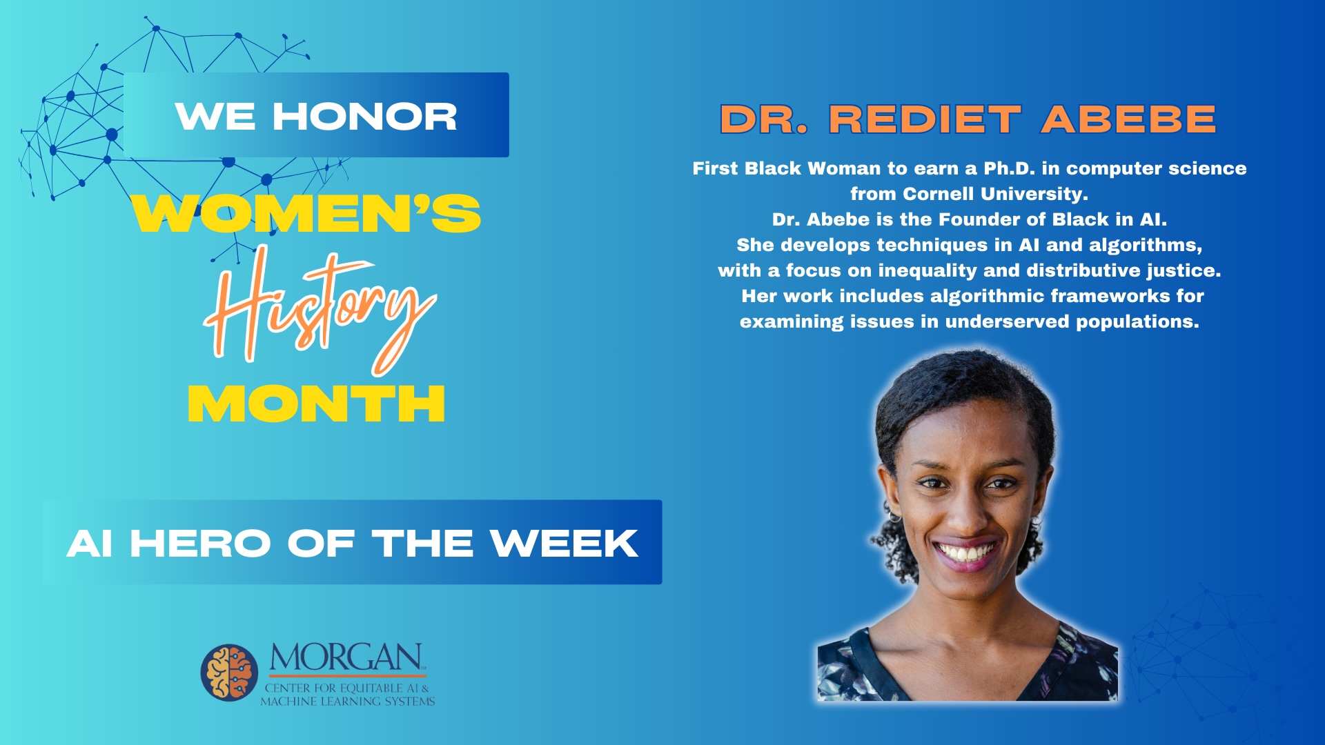 Black History Month flyer featuring Dr. Mark Dean