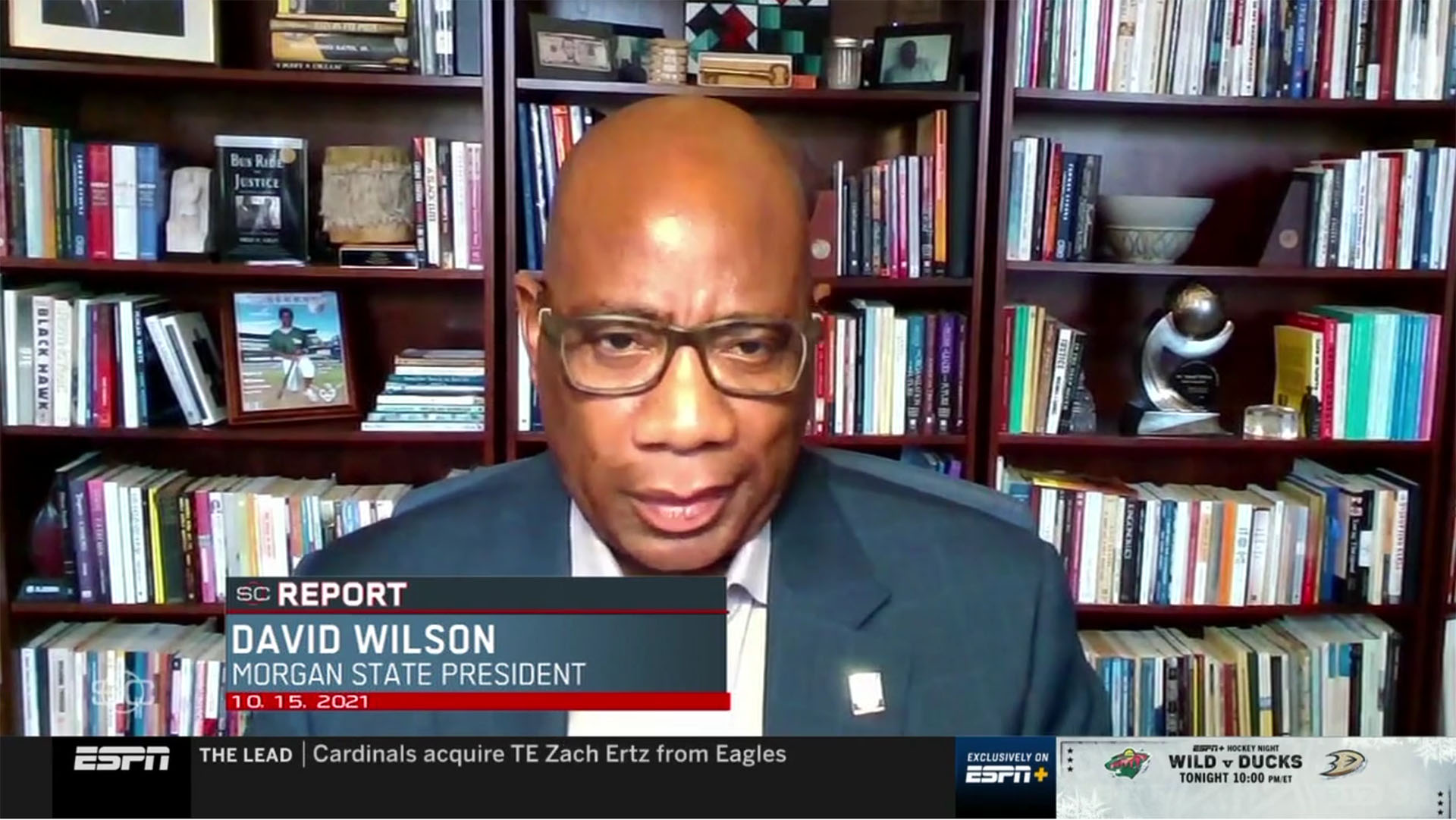 David Wilson talking on ESPN