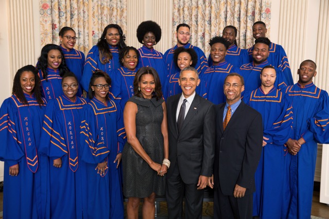 Morgan State University Choir with Michelle and Barack Obama