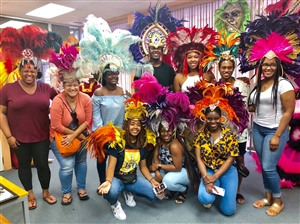 students dressed in carnival customes