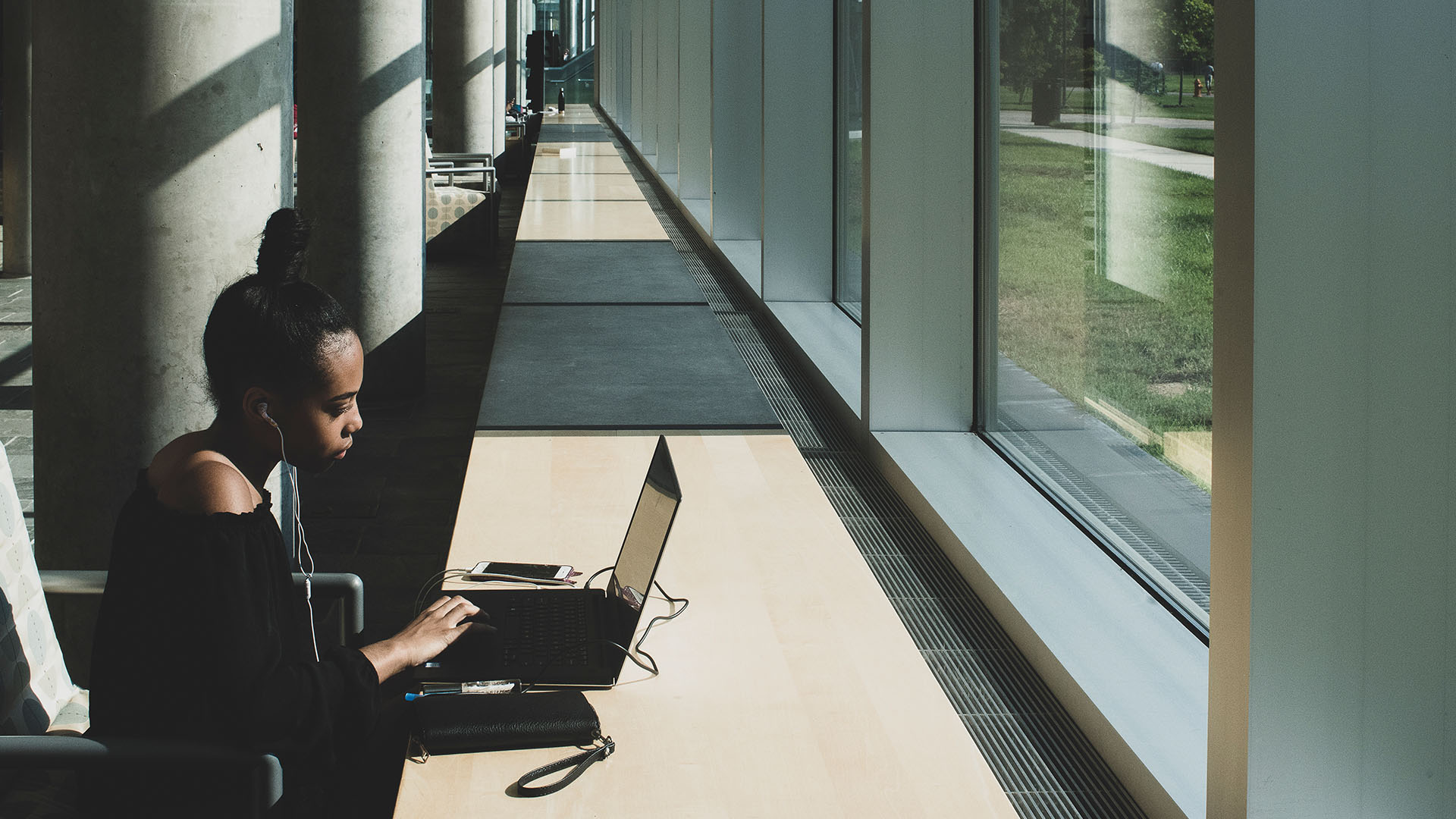 student on laptop