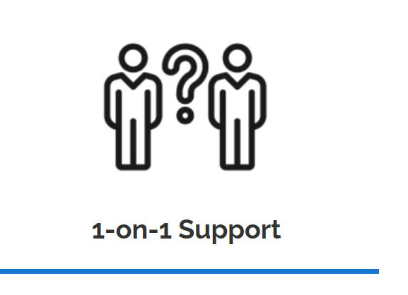 1 on 1 support graphic