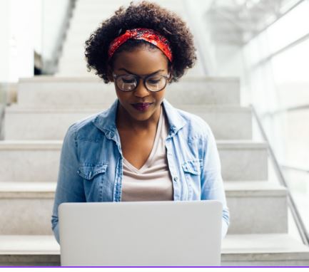 student on laptop