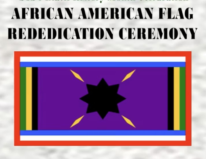 African American Flag Rededication flyer graphic