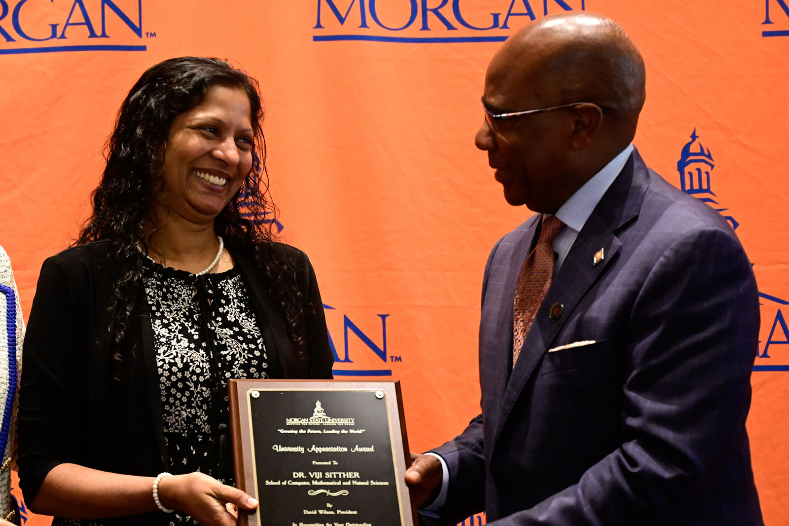 Dr. Viji Sitther and President David Wilson